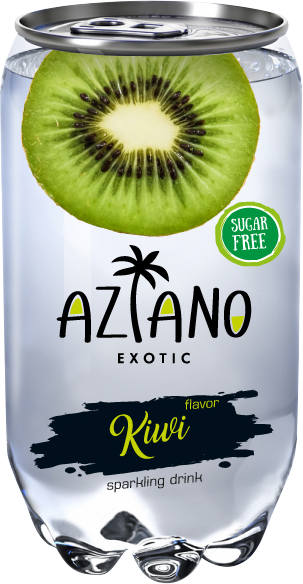 Азиано Киви (Aziano Kiwi), газированный напиток, объем 0.350 л.