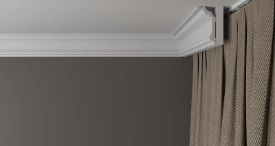 Потолочный плинтус DECOR-DIZAYN DD502, из дюрополимера, под покраску, ударопрочный, 2 метра