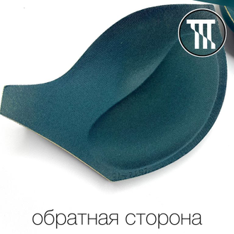 Чашечки с уступом под бритель, цв. Темно-зеленый, р-р 80