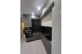 Кухня Графит с антресолями