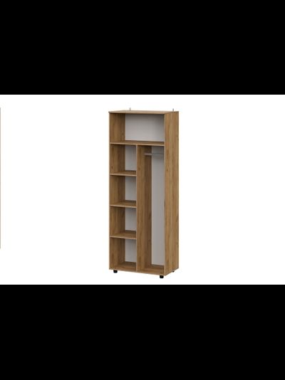 Байкал Шкаф двухстворчатый комбинированный SAFE Дуб Золотой/Белый матовый