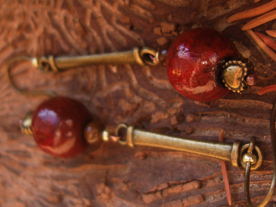 Серьги в стиле бохо "Сказка про волшебные лесные ягоды"