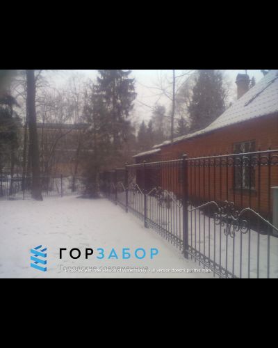 Красивый кованый забор KZ1501