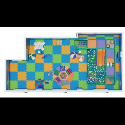 Детский игровой лабиринт 5 х 4,5 х 2,4м.