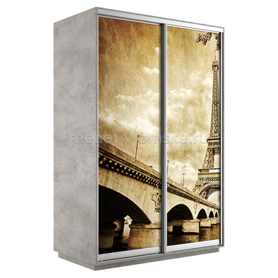 Шкаф-купе Дуо-Фото-2 (Париж) 1200*450*2200
