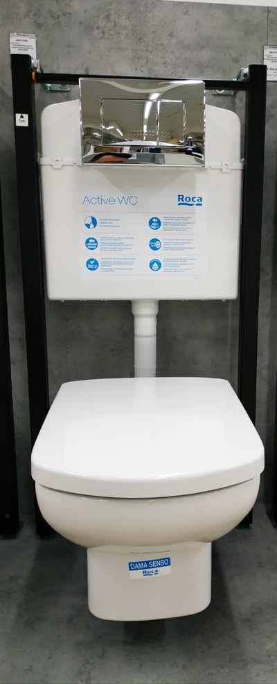 Комплект Roca Dama senso подвесной унитаз + инсталляция + кнопка