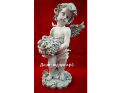 Ангел с вазой фруктов 51*32 см   2 кг   полистоун Россия 2474/013042