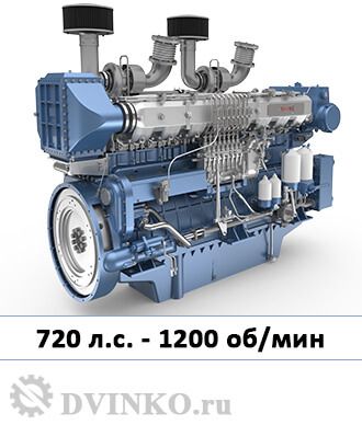 Судовой двигатель X8170ZC720-2 720 л.с. 1200 об/мин