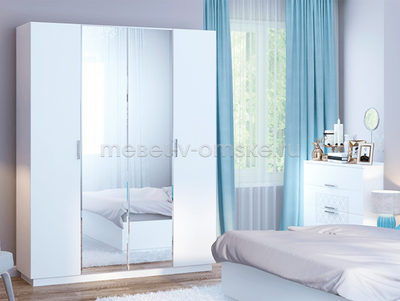 Шкаф 4-дв. Тиффани-3 М22 с зеркалом