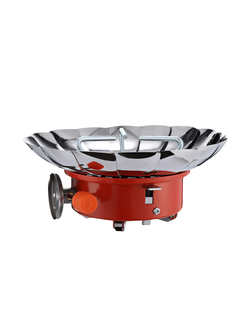 Плитка газовая К-203/CS-102/MA-200/УПГ-020 (средняя) с защитой от ветра  с пьезоподжигом