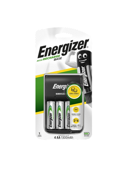 Зарядное устройство Energizer Base: 2/4 слота AA/AAA, + 4 аккумулятора AA 1300mAh