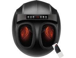 Электрический массажер для ног с компрессией и подогревом M-6D, черный