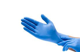 Перчатки Wally нитро-винил голубые (50 пар) р. S, XS, L и XL Китай