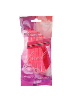 PROWAY Станки для бритья женские с двойным лезвием, пластик, 5шт, 10 наборов