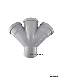 Крестовина для канализации одноплоскостная Политэк 50х50х50 под 45, 90 гр.