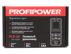 Дальномер лазерный PROFIPOWER 60 метров PLD-60