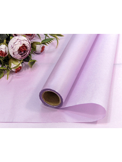 Бумага тишью водостойкая в рулоне (сиреневая), 50см*10м