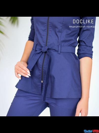 БЛУЗА DOCLIKE DL423 синяя