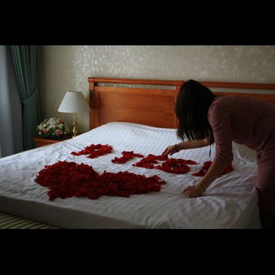 Оформление номера цветами в гостинице № 1491