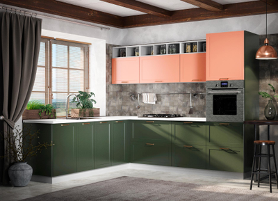 Кухня «Квадро» Оливково-зеленый  модульная кухня