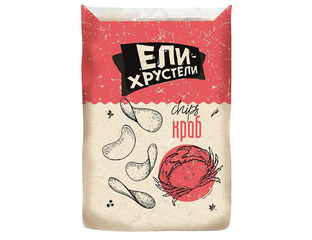 Новинки - Чипсы крафт Ели-Хрустели со вкусом краба 100 гр