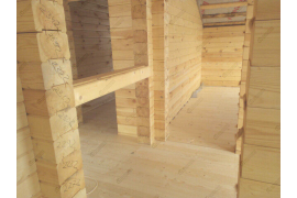 Дом из профилированного бруса камерной сушки сечением 145(h)х195 мм. Республика Башкортостан, г. Уфа. Площадь дома 210 м2.