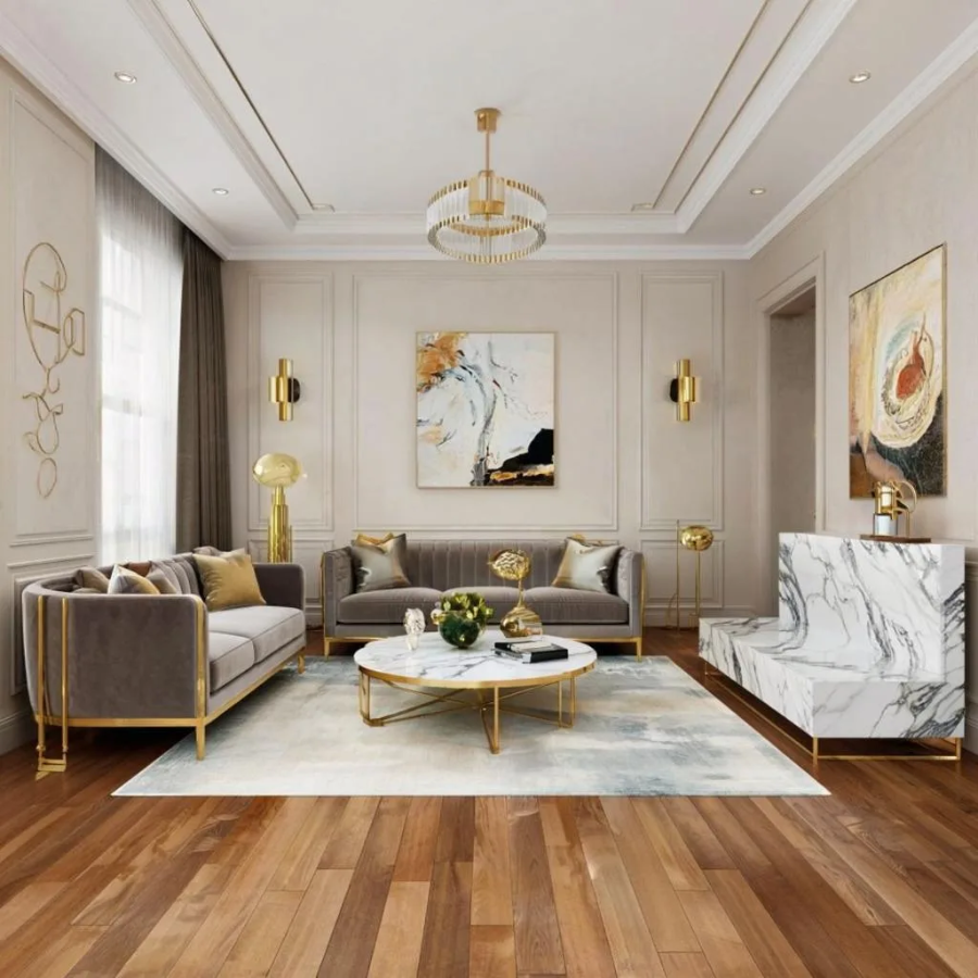 Визуализация интерьера для ламината Eversense Classic Дуб Турин EL2190