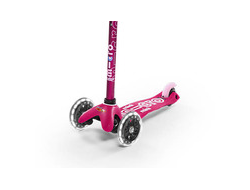 Самокат Mini Micro Deluxe розовый со светящимися колёсами