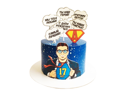Торт супер мен 17 лет