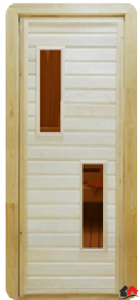 Дверь Наборная со стеклом ПО-2 Липа Размер (с коробкой): 1,9м*70см