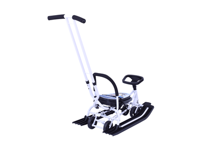 Снегокат детский Барс 111 "Mobile" с Т-образным толкателем и колесной базой (Sweet Winter белый)