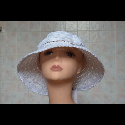 Шляпа белая летняя Vizio Италия 5709 F 1