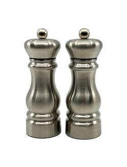 Мельница для перца и соли набор 2 предмета h14 см d 4,7 см нерж.