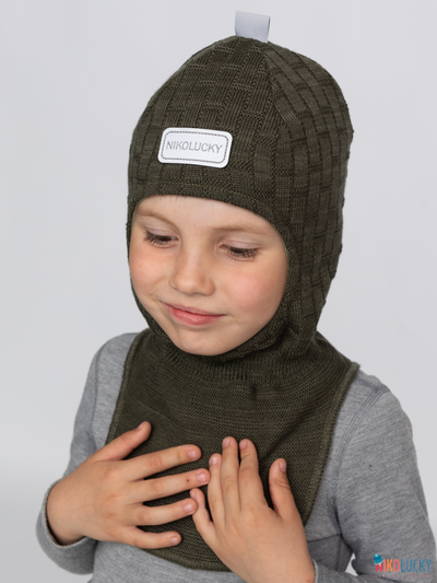 Шапка-шлем 20201-02 х/б подклад, темный хаки 48-50