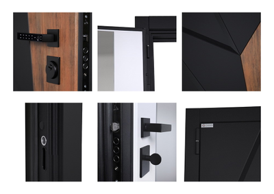 Стальная дверь   Макс 3D с зеркалом (умная дверная ручка). Заказная модель.