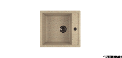 Мойка из искусственного мрамора MIXLINE ML-GM28 прямоугольная отверстие справа 445*500*190мм