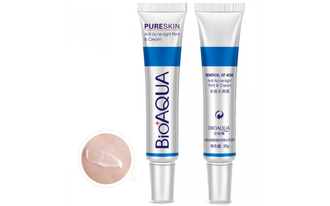 Омолаживающий крем для лица от угрей, антибактериальный анти-акне, от прыщей и воспалений  BIOAQUA Pure Skin Acne Rejuvenation & Cream (30 мл.)