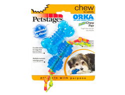 Игрушка Petstages набор из двух игрушек для собак мелких пород "ОРКА косточка+гантеля" 7 см ультра-мини
