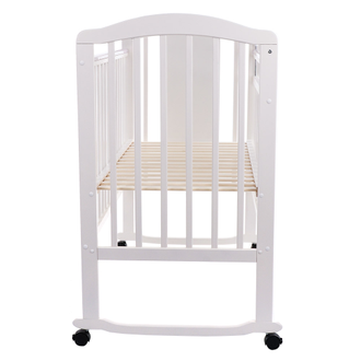 Кроватка детская колесо-качалка Pituso Noli Жирафик Белый