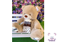 Большой медведь 140 см кремовый с шарфом Барни