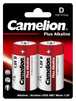 Батарейка щелочная Camelion LR20/2SH Plus Alkaline 2 штуки