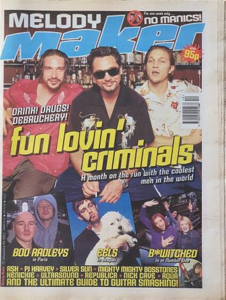 Melody Maker Magazine 3 October 1998 Fun Lovin’ Crimi, Иностранные музыкальные журналы, Intpressshop