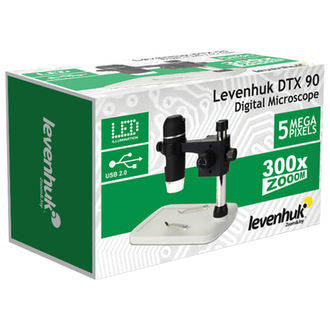 Микроскоп цифровой LEVENHUK DTX 90, 10-300 кратный, камера 5 Мп, USB, штатив, 61022