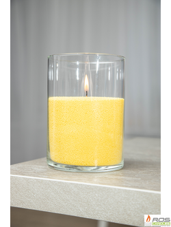 Насыпная свеча "Цилиндр 15 см", жёлтая "Жёлтый"