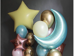 Фольгированные шары 32 дюйма (70 сантиметров) (Сердца, звезды, круги и луны)