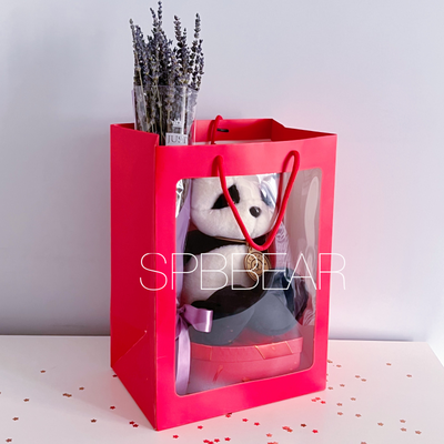 Подарочный набор №19 - Плюшевая панда, Лаванда, Киндер бокс средний