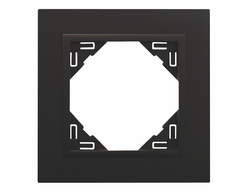 Efapel 90910 TRR, Рамка анимато, 1 пост, черный/черный