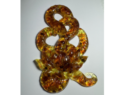 Магнит змея на лотосе большой