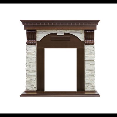 Электрокамин Dublin AO сланец белый с очагом Fobos RC