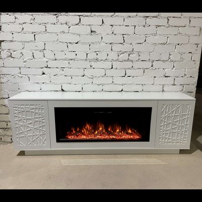 Линейный электрокамин Майами SL с очагом Vision 42 LOG LED